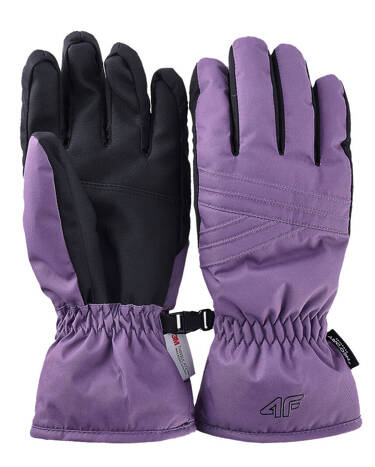 Rękawice damskie narciarskie 4F F145 50S zimowe fiolet