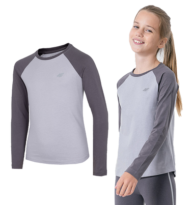 Longsleeve 4F JTSDL001 bluzka z dł. rękawem dziewczęca