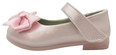 Baleriny dziewczęce z paseczkiem Y13 różowe