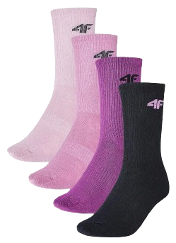 Skarpetki młodzieżowe 4F F297 wysokie kolorowe 4 pary