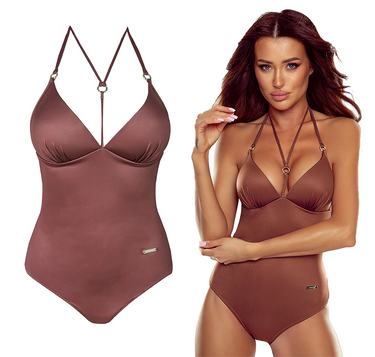 Strój kąpielowy jednoczęściowy Gabbiano LARA kostium w kolorze wino