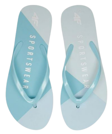 Klapki damskie japonki 4F KLD006 niebieskie