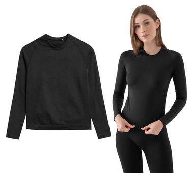 Bielizna termoaktywna bezszwowa damska 4F góra czarna