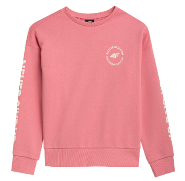 Bluza dziewczęca 4F JTSDL001 bawełniana róż