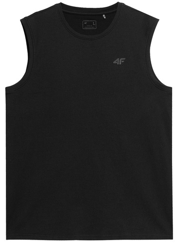 Koszulka bez rękawów 4F M016 t-shirt z bawełny czarny