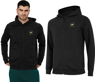 Bluza męska 4F BLM019 na zamek z kapturem czarna
