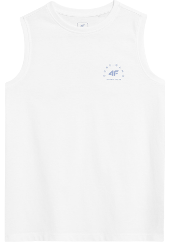 Koszulka bez rękawów 4F M284 bawełniana biała