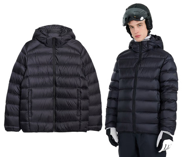 Kurtka puchowa 4F puch naturalny ciepła lekka trekkingowa M0733 czarna