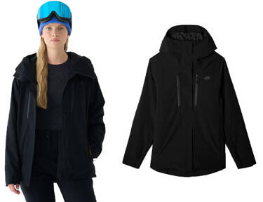 Kurtka narciarska 4F F593 na zimę, membrana 10 000 czarna