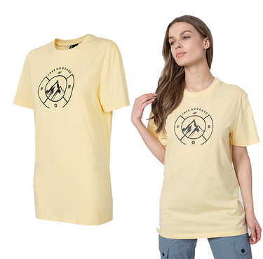 T-shirt damski 4F TSD011 żółty bawełna