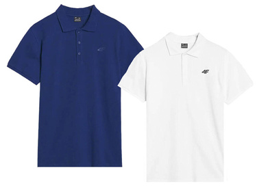Zestaw: 2 sztuki koszulek POLO 4F M366 biały i granatowy