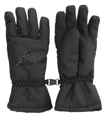 Rękawiczki narciarskie dziecięce 4F U130 wodoodporne czarne