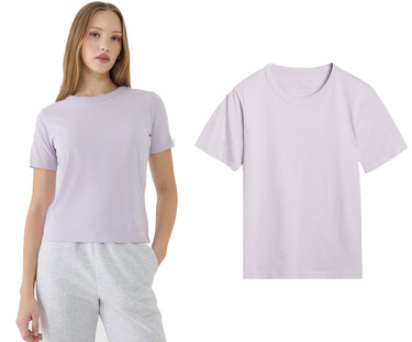Koszulka damska bawełniana 4F F1991 52S Gładki t-shirt