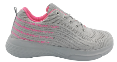 Buty sportowe dziewczęce W099-F szare Sneakersy