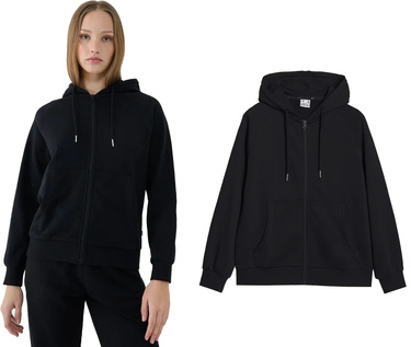 Bluza dresowa na zamek 4F F1541 z kapturem czarna