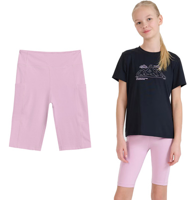 Kolarki sportowe 4F F0857 spodenki szybkoschnące jasny różowy