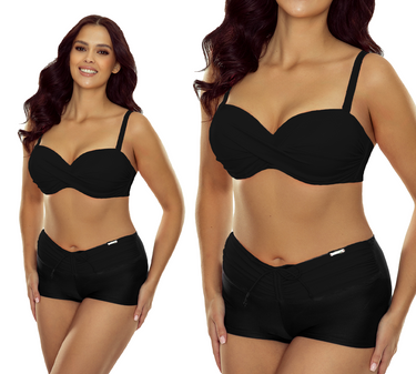 Strój kąpielowy Gabbiano PAMELA -G C ze spodenkami czarny