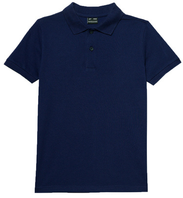 Koszulka chłopięca POLO 4F M124 bawełniana granat