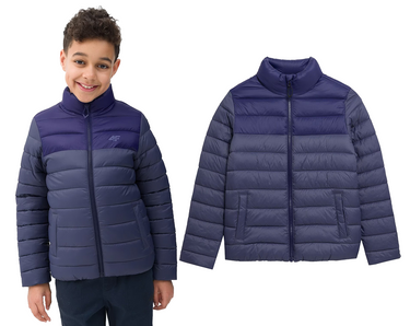 Kurtka chłopięca puchowa 4F M077 pikowana niebieska