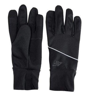 Rękawiczki sportowe 4F dotykowe U182 ocieplane czarne