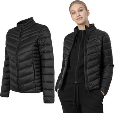 Kurtka damska puchowa 4F KUDP002 pikowana czarna