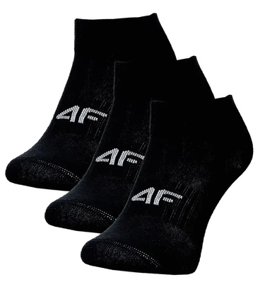 Skarpetki dziewczęce 4F F497 bawełniane 3 pary czarne