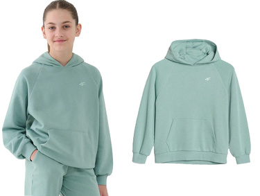 Bluza dziewczęca dresowa 4F F1478 47S oversize z kapturem