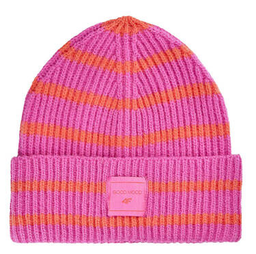 Czapka dziewczęca na zimę 4F F417 wywijana beanie