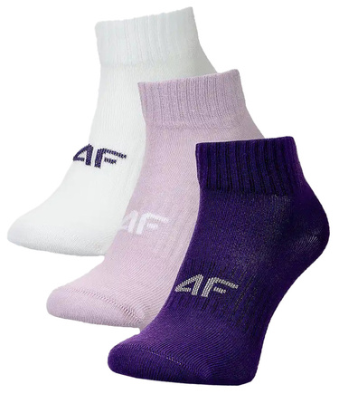 Skarpetki dziewczęce 4F F497 bawełniane 3 pary