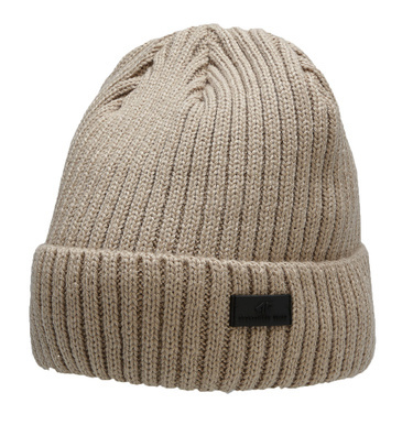 Czapka męska zimowa 4F CAM009 ciepła beżowy