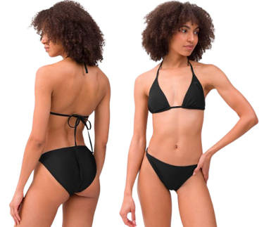 Strój kąpielowy 4F KOMPLET BIKINI F023 góra + dół czarny