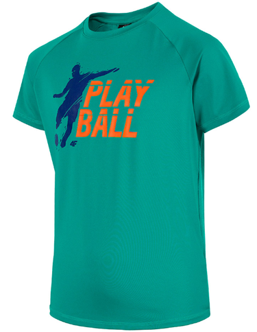 T-shirt chłopięcy sportowy 4F JTSM005 zielony