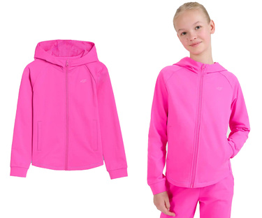 Bluza sportowa 4F F448 na zamek z kapturem róż