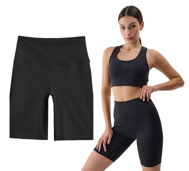 Kolarki sportowe 4F F019 spodenki na siłownie czarne