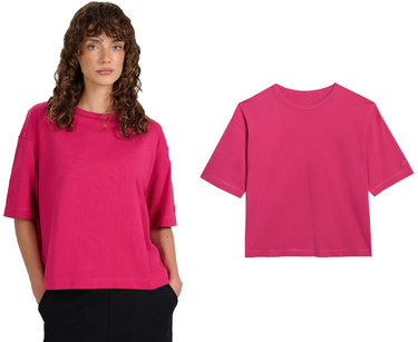 Koszulka damska 4F F2350 bawełniana oversize różowy