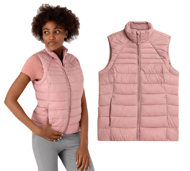 Kamizelka puchowa pikowana 4F KUDP001 bezrękawnik różowy