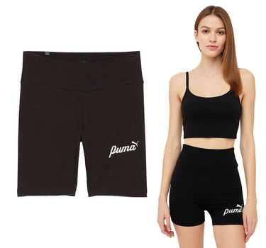 Kolarki damskie PUMA spodenki z bawełny 679678 01 legginsy