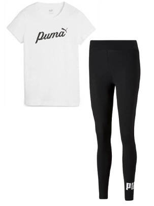 Zestaw damski PUMA koszulka i leggisny z bawełny