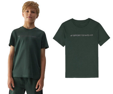 T-shirt bawełniany 4F M1552 koszulka na lato ciemna zieleń