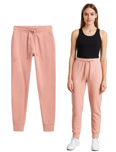 Spodnie dresowe OUTHORN SPDD603 ze ściągaczami różowe