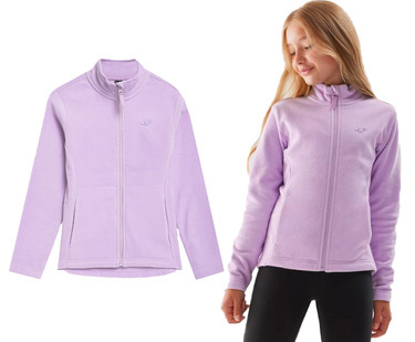 Polar dziewczęcy 4F 110 bluza na zamek fiolet