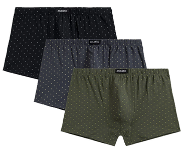 3x bokserki męskie Atlantic 3MH-192 majtki bawełniane