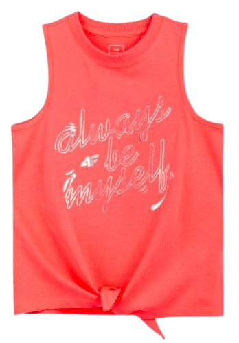 T-shirt dziewczęcy bez rękawów 4F JTSD013A