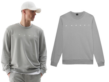 Bluza męska dresowa 4F M1009 bez kaptura szara