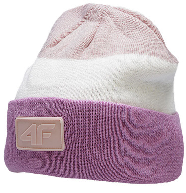 Czapka zimowa dziewczęca 4F F261 podwijana róż