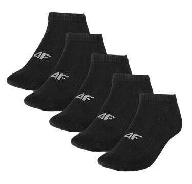 Skarpety chłopięce 4F M251 20S stopki czarne 5-PACK