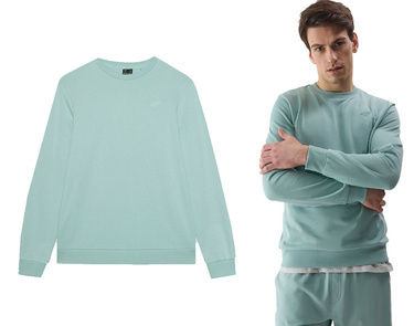 Bluza męska dresowa 4F M1181 bawełniana miętowa