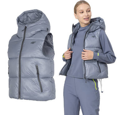 Bezrękawnik puchowy 4F KUDP004 pikowany