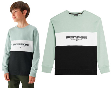 Bluza dresowa chłopięca 4F M630 sportowa miętowa