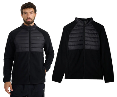 Polar męski 4F bluza ze stójką na zamek ciepła M415 czarny